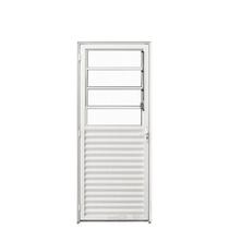 Porta de Alumínio com Basculante 210x80cm Hale Esquadrias Abertura Direita Porta de Alumínio com Basculante 210x80cm Hale Esquadrias Abertura Direita