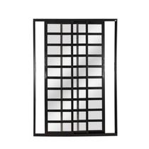 Porta de Aluminio de Correr 210x120cm 3 Folhas com Travessa Topsul Preto Esquadrisul Porta de Aluminio de Correr 210x120cm 3 Folhas com Travessa Topsul Preto Esquadrisul
