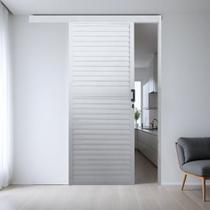 Porta de Alumínio de Correr Sobrepor 215x80cm Laminada Reversil Soft Plus MGM