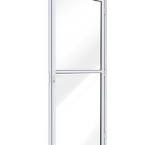 Porta de Alumínio de Giro de Vidro com Travessa 215x85cm Lucasa Ideale Abertura Esquerda Porta de Alumínio de Giro de Vidro com Travessa 215x85cm Lucasa Ideale Abertura Esquerda