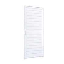 Porta de Alumínio de Giro Lambri com Maçaneta 215x65cm Abertura Direita Riobras Aluminio Branco Porta de Alumínio de Giro Lambri com Maçaneta 215x65cm Abertura Direita Riobras Aluminio Branco