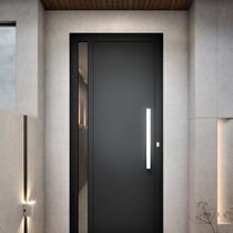 Porta de Alumínio de Giro Lambri com Puxador de 60cm 215x95cm Lucasa Ideale Abertura Direita Porta de Alumínio de Giro Lambri com Puxador de 60cm 215x95cm Lucasa Ideale Abertura Direita