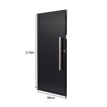 Porta de Alumínio Lambri 210x90cm Batente 4cm Ultra Ramassol