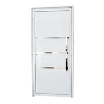 Porta de Alumínio Lambri 210x90cm com Puxador Evolution Brimak Abertura Direita Branco Porta de Alumínio Lambri 210x90cm com Puxador Evolution Brimak Abertura Direita Branco