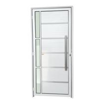 Porta de Alumínio Lambri 210x90cm com Puxador Miraggio Brimak Abertura Direita Porta de Alumínio Lambri 210x90cm com Puxador Miraggio Brimak Abertura Direita