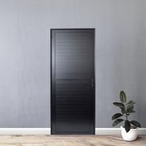 Porta de Aluminio Lambri 210x90cm Linha Premium Lux-esquadrias Preto