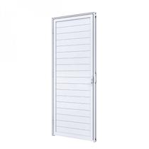 Porta de Alumínio Lambri 215x85 com Maçaneta Lucasa Alumínios Abertura Direita Branco Porta de Alumínio Lambri 215x85 com Maçaneta Lucasa Alumínios Abertura Direita Branco