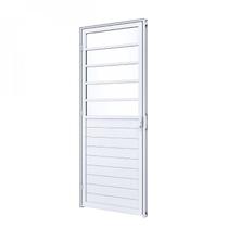 Porta de Alumínio Lambri 215x85cm com Travessa Mista e Vidro Mini Boreal Lucasa Abertura Esquerda Porta de Alumínio Lambri 215x85cm com Travessa Mista e Vidro Mini Boreal Lucasa Abertura Esquerda