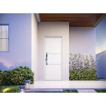 Porta de Alumínio Lambri 215x89cm com Puxador de 60cm Riobras Aluminío Abertura Esquerda Porta de Alumínio Lambri 215x89cm com Puxador de 60cm Riobras Aluminío Abertura Esquerda