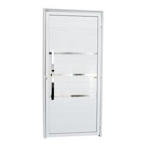 Porta de Alumínio Lambril 210x100cm com Puxador Evolution Super Brimak Branco Porta de Alumínio Lambril 210x100cm com Puxador Evolution Super Brimak Branco