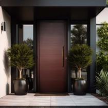 Porta de Aluminio Lambril 210x100cm com Puxador Super Brimak Abertura Direita Porta de Aluminio Lambril 210x100cm com Puxador Super Brimak Abertura Direita
