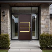 Porta de Aluminio Lambril 210x100cm com Puxador Super Evolution Brimak