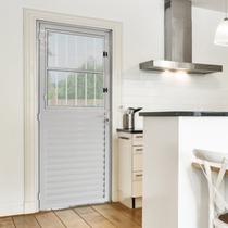 Porta de Alumínio Lambril 210x80cm Lado Esquerdo Postigo Hale Esquadrias