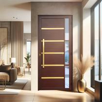 Porta de Aluminio Lambril 210x90cm com Puxador Super Miraggio