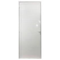 Porta de Alumínio Lambril Branco com Maçaneta - Bergamo Portas e Janelas Porta de Alumínio Lambril Branco com Maçaneta - Bergamo Portas e Janelas