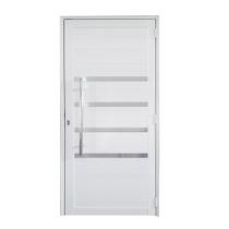 Porta de Alumínio Lambril Branco com Puxador e Friso Linha 30 - DC Porta de Alumínio Lambril Branco com Puxador e Friso Linha 30 - DC