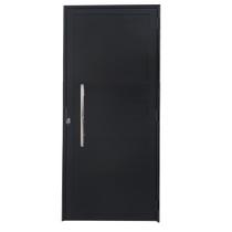 Porta de Alumínio Lambril Preto com Puxador Linha 25 - DC Porta de Alumínio Lambril Preto com Puxador Linha 25 - DC