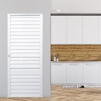 Porta de Alumínio Palheta 210x66cm Fortline Atlântica Branco