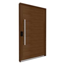 Porta de Alumínio Pivotante com Puxador de 1m Fechadura Digital 225cm X 130cm Lucasa Eccellente