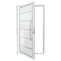 Porta de Alumínio Pivotante Lambri 210x100cm com Puxador Premium Super Brimak