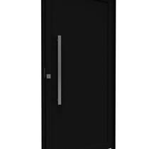 Porta de Alumínio Pivotante Lambri 215x105cm com Puxador de 80cm Lucasa Ideale Abertura Esquerda