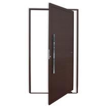 Porta de Alumínio Pivotante Lambril 210x100cm com Puxador Corten Super Brimak