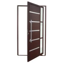 Porta de Alumínio Pivotante Lambril 210x100cm com Puxador Corten Super Miraggio Brimak Porta de Alumínio Pivotante Lambril 210x100cm com Puxador Corten Super Miraggio Brimak
