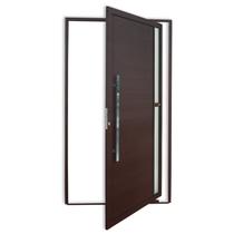 Porta de Alumínio Pivotante Lambril 210x100cm com Puxador Corten Super Visione Brimak