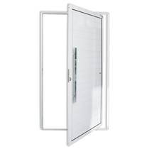 Porta de Alumínio Pivotante Lambril 210x100cm com Puxador Super Brimak Abertura Esquerda Porta de Alumínio Pivotante Lambril 210x100cm com Puxador Super Brimak Abertura Esquerda