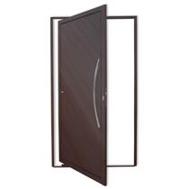 Porta de Alumínio Pivotante Lambril 210x100cm com Puxador Super Corten Savana Brimak