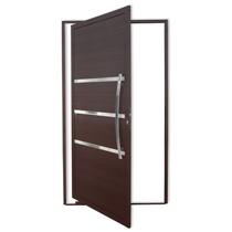 Porta de Alumínio Pivotante Lambril 210x120cm com Puxador Corten Super Evolution Brimak Porta de Alumínio Pivotante Lambril 210x120cm com Puxador Corten Super Evolution Brimak