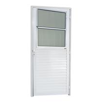 Porta de Alumínio Postigo 210x86cm com Vidro Boreal Super Brimak