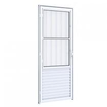 Porta de Alumínio Postigo 215x85cm com Grade Tubular Riobras Aluminíos