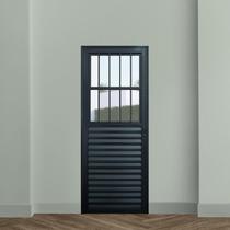 Porta de Aluminio Postigo Social 210x80cm Linha Plus Lux-esquadrias Abertura Direita Porta de Aluminio Postigo Social 210x80cm Linha Plus Lux-esquadrias Abertura Direita