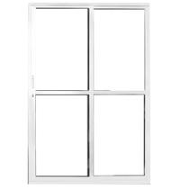 Porta de Alumínio Sacada 2 Folhas Branca Linha 25 Com Fechadura - DC Porta de Alumínio Sacada 2 Folhas Branca Linha 25 Com Fechadura - DC