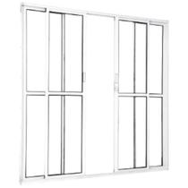 Porta de Alumínio Sacada 4 Folhas Branca Linha 25 Com Fechadura - DC Porta de Alumínio Sacada 4 Folhas Branca Linha 25 Com Fechadura - DC