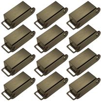 Porta de armário Magnetic Catch Jiayi, pacote com 12 unidades, bronze Porta de armário Magnetic Catch Jiayi, pacote com 12 unidades, bronze