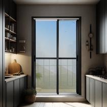 Porta de Correr 2 Folhas Moveis 210 X 200 Elite com Fecho Automático Vidro Reflex Porta de Correr 2 Folhas Moveis 210 X 200 Elite com Fecho Automático Vidro Reflex