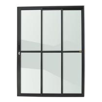 Porta de Correr 3 Folhas 1/3 Super Vidro Liso 210cm X 120cm Brimak Porta de Correr 3 Folhas 1/3 Super Vidro Liso 210cm X 120cm Brimak