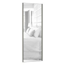 Porta De Correr 80cm Com Espelho, Puxador Inox Porta De Correr 80cm Com Espelho, Puxador Inox