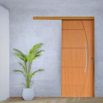 Porta de Correr Belissima 6 Trilho Embutir Puxador Curvo 600 Mm 120 X 210 Abertura Direita