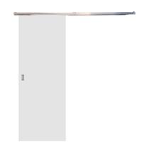 Porta De Correr Branco Prime 210x60 Com Kit Aluminio