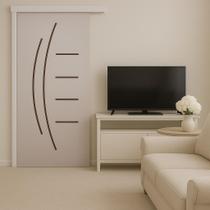 Porta de Correr Branco Prime Frisada Smille