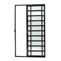 Porta de Correr com Travessas 2 Folhas Super Vidro Liso 210cm X 120cm Brimak Porta de Correr com Travessas 2 Folhas Super Vidro Liso 210cm X 120cm Brimak