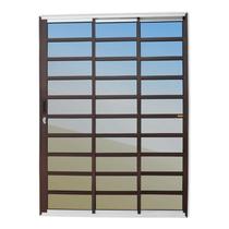 Porta de Correr com Travessas 3 Folhas 1/3 Super Vidro Reflex 210cm x 120cm Brimak Mix Corten Porta de Correr com Travessas 3 Folhas 1/3 Super Vidro Reflex 210cm x 120cm Brimak Mix Corten
