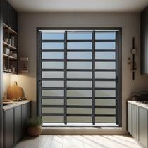Porta de Correr com Travessas 3 Folhas Moveis Sequenciais 210 X 200 Elite com Fecho Automático Vidro