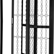 Porta de Correr de Aço 215x160cm Pantografica Grade Elo Ideal Crv Esquadrias Abertura Esquerda