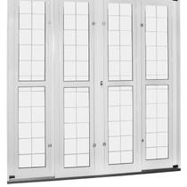 Porta de Correr de Aço 215x200cm Pantografica Grade Quadrada Ideal Crv Esquadrias Porta de Correr de Aço 215x200cm Pantografica Grade Quadrada Ideal Crv Esquadrias