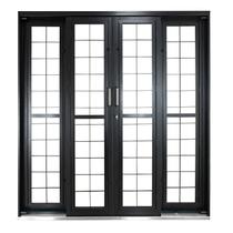 Porta de Correr de Aço 215x200cm Pantografica Grade Quadrada Ideal Crv Esquadrias