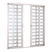 Porta de Correr Divisão Horizontal Alumínio 216 x 200 x 8,7 cm 4 Folhas Alumifort Sasazaki
